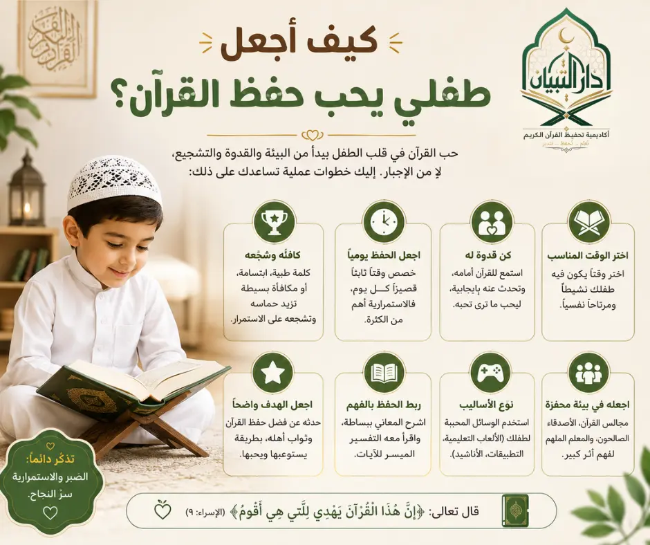 كيف أجعل طفلي يحب حفظ القرآن؟